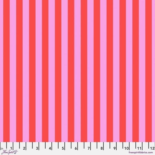 True Colors Tent Stripe Poppy by Tula Pink for Free Spirit Fabrics - PWTP069.POPPY