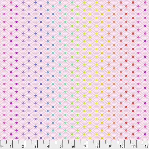 True Colors Hexy Rainbow Shell by Tula Pink for Free Spirit Fabrics - PWTP151.SHELL