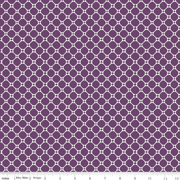 Beggar's Night Bones Purple by Sandy Gervais for Riley Blake Designs - C14507-PURPLE