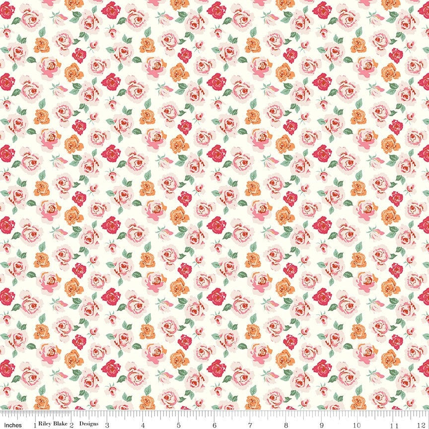 BloomBerry Tiny Roses Cream by Minki Kim for Riley Blake Designs - C14601-CREAM