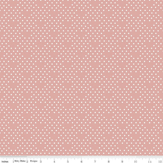 BloomBerry Dots Dusty Rose by Minki Kim for Riley Blake Designs - C14606-DUSTYROSE