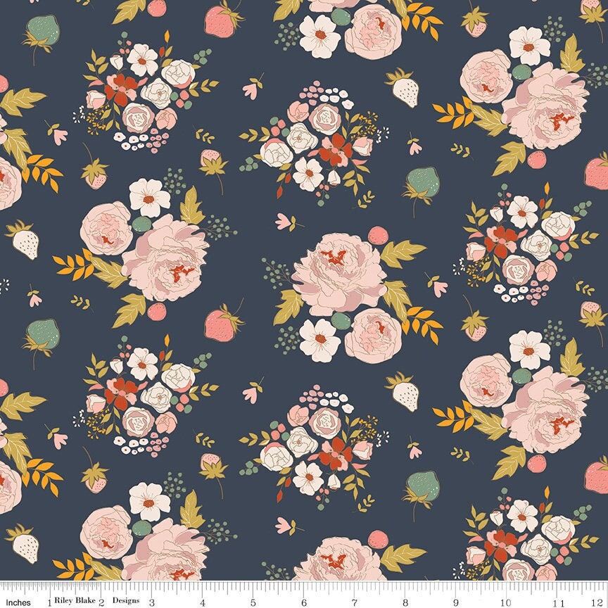 BloomBerry Main Midnight by Minki Kim for Riley Blake Designs -C14600-MIDNIGHT