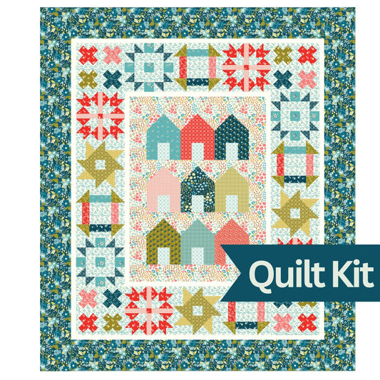 To Each Their Home Quilt Kit with Feed My Soul by Sandy Gervais for Riley Blake Designs - quilt kit with printed pattern