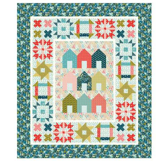To Each Their Home Quilt Kit with Feed My Soul by Sandy Gervais for Riley Blake Designs - quilt kit with printed pattern
