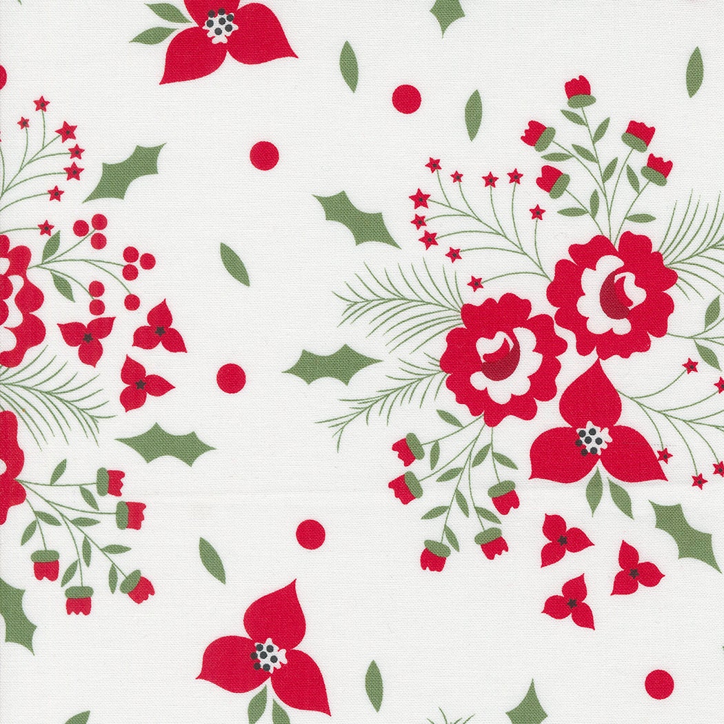 Starberry Holiday Rose Florals Off White by Corey Yoder for Moda Fabrics - 29180 11