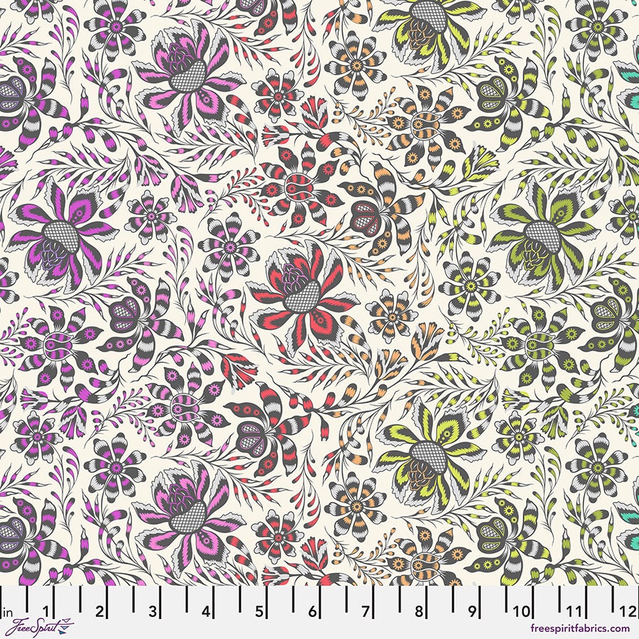 ROAR! Wild Vine Mist by Tula Pink for Free Spirit Fabrics - PWTP227.MIST