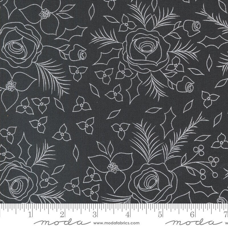 Starberry Winter Sketch Florals Charcoal by Corey Yoder for Moda Fabrics - 29181 14