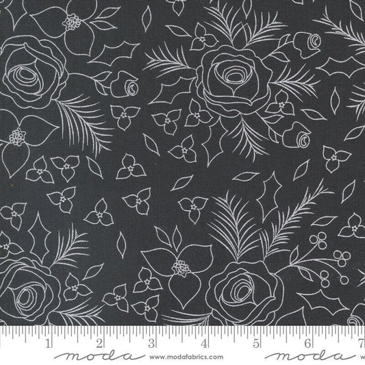 Starberry Winter Sketch Florals Charcoal by Corey Yoder for Moda Fabrics - 29181 14