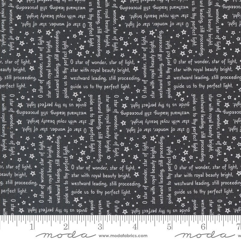 Starberry Woven Song Text and Words Charcoal by Corey Yoder for Moda Fabrics - 29184 24