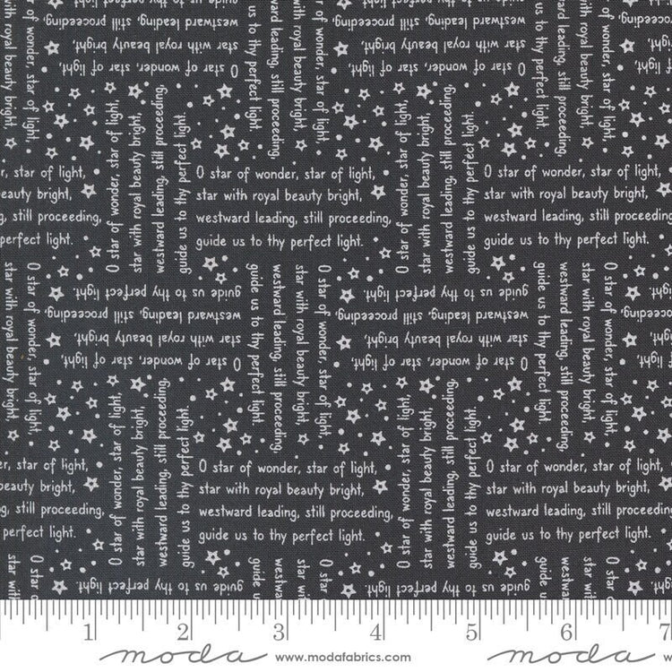 Starberry Woven Song Text and Words Charcoal by Corey Yoder for Moda Fabrics - 29184 24