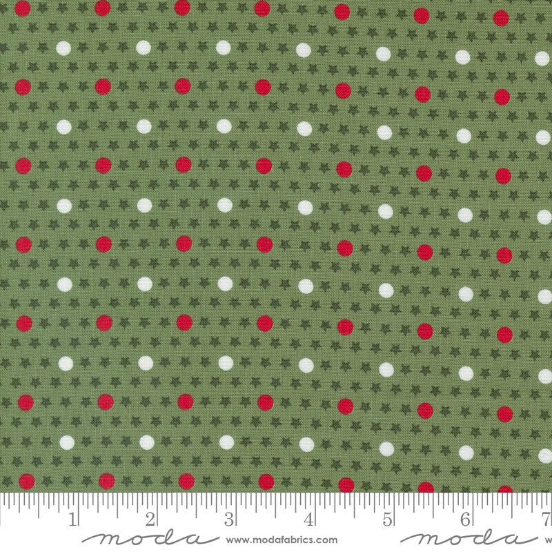 Starberry Polka Star Dots Stars Green by Corey Yoder for Moda Fabrics - 29186 13