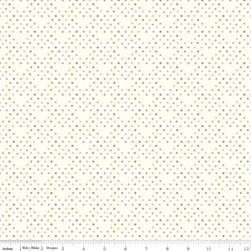 BloomBerry Dots Cream by Minki Kim for Riley Blake Designs - C14606-CREAM