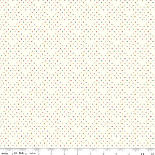 BloomBerry Dots Cream by Minki Kim for Riley Blake Designs - C14606-CREAM