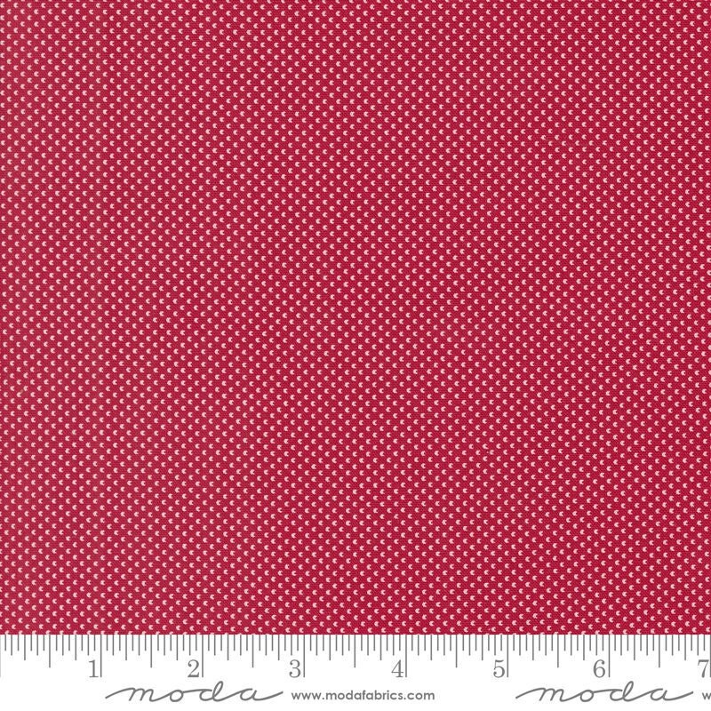 Dear Santa Small Snowball Dots Crimson by Primitive Gatherings for Moda Fabrics - 49262 12