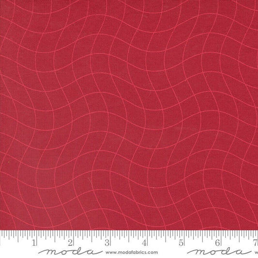 Rainbow Spice Wavy Checkerboard Cranberry by Sariditty for Moda Fabrics - 45044 33