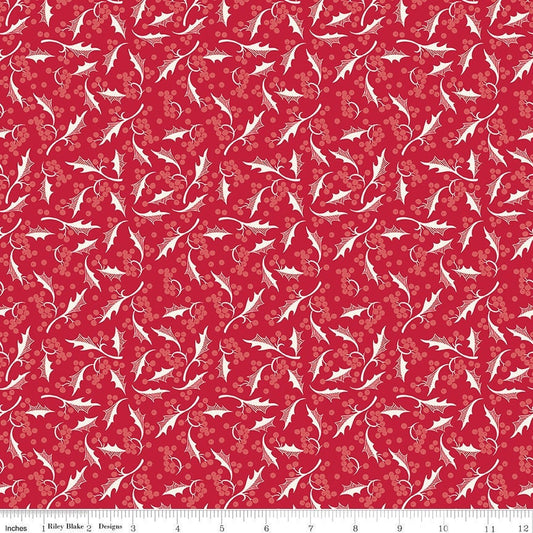 Merry Little Christmas Holly Red by My Minds Eye for Riley Blake Designs - C14845-RED