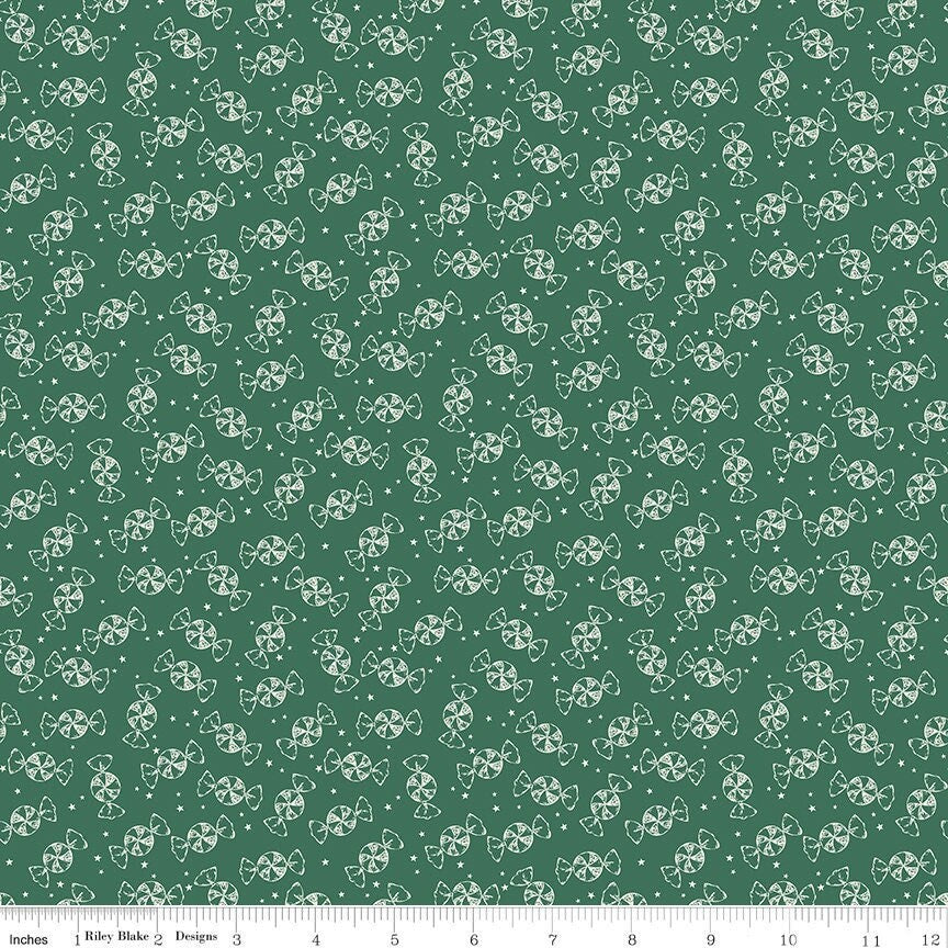 Merry Little Christmas Peppermint Green by My Mind's Eye for Riley Blake Designs - C14846-GREEN