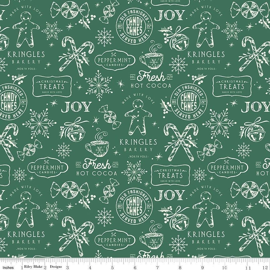 Merry Little Christmas Treats Green by My Mind's Eye for Riley Blake Designs -C14841-GREEN