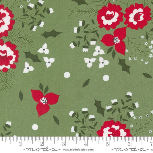 Starberry Holiday Rose Florals Green by Corey Yoder for Moda Fabrics - 29180 13