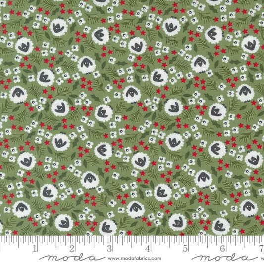 Starberry Woolen Small Floral Sheep Green by Corey Yoder for Moda Fabrics - 29183 13