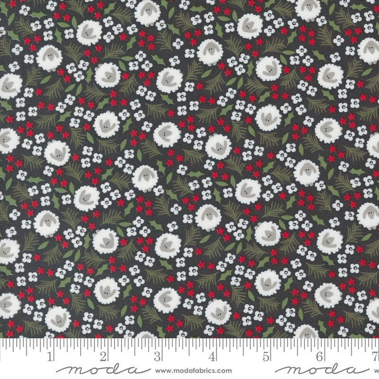 Starberry Woolen Small Floral Sheep Charcoal by Corey Yoder for Moda Fabrics - 29183 14