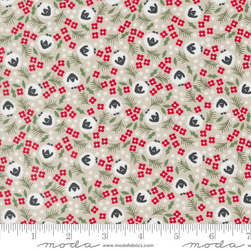 Starberry Woolen Small Floral Sheep Stone by Corey Yoder for Moda Fabrics - 29183 16