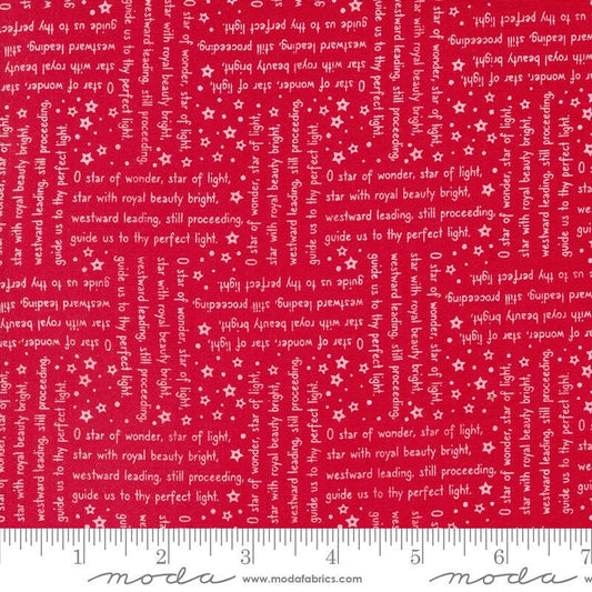 Starberry Woven Song Text and Words Red by Corey Yoder for Moda Fabrics - 29184 22