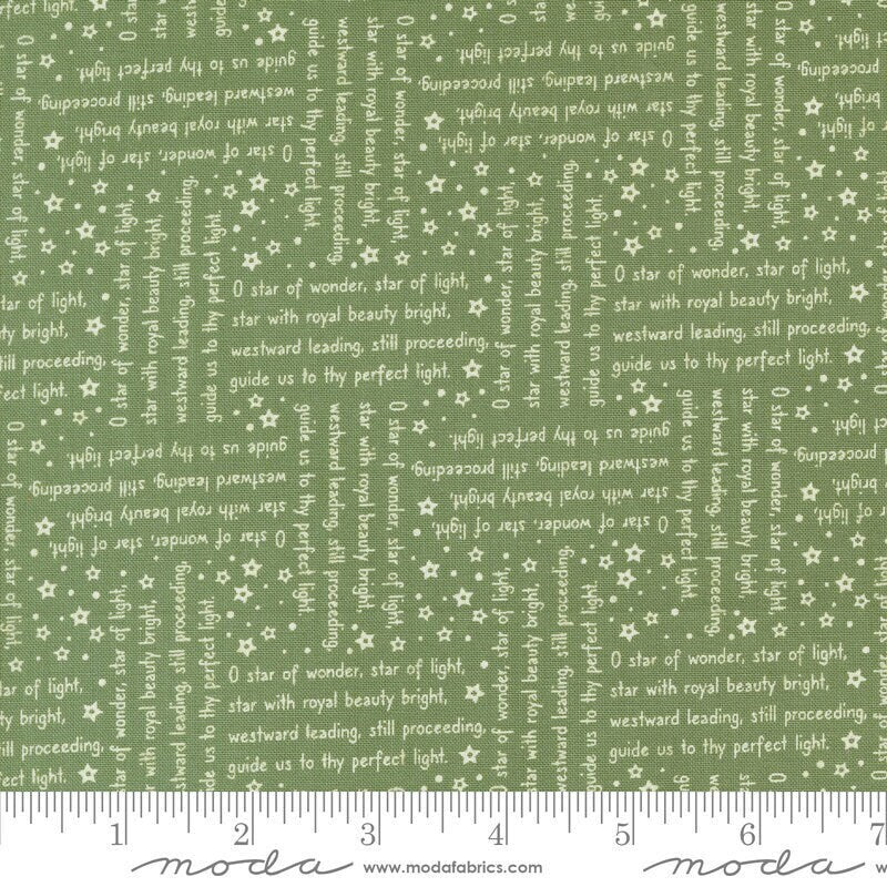 Starberry Woven Song Text and Words Green by Corey Yoder for Moda Fabrics - 29184 23