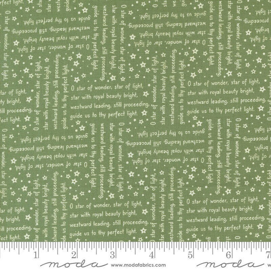 Starberry Woven Song Text and Words Green by Corey Yoder for Moda Fabrics - 29184 23