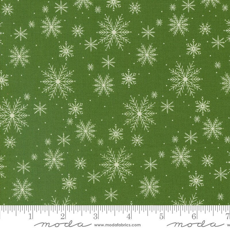 Once Upon A Christmas Snowfall Snowflake Evergreen by Sweetfire Road for Moda Fabrics - 43164 15