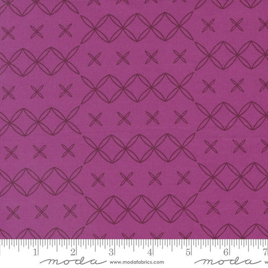 Rainbow Spice Blooming Arc Aubergine by Sariditty for Moda Fabrics - 45047 16