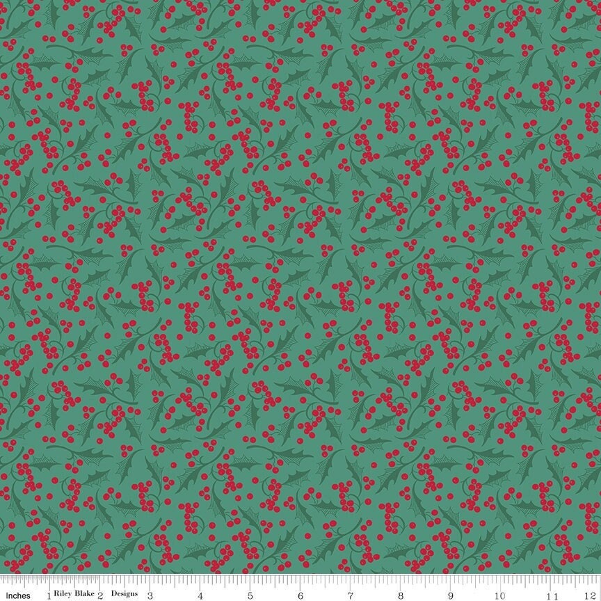 Merry Little Christmas Holly Pine by My Minds Eye for Riley Blake Designs - C14845-PINE