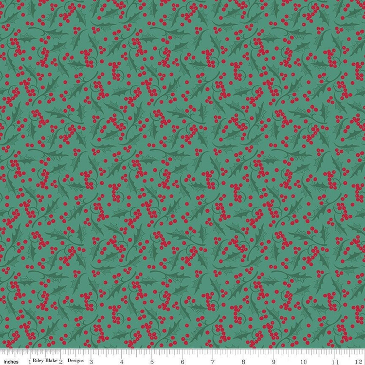 Merry Little Christmas Holly Pine by My Minds Eye for Riley Blake Designs - C14845-PINE