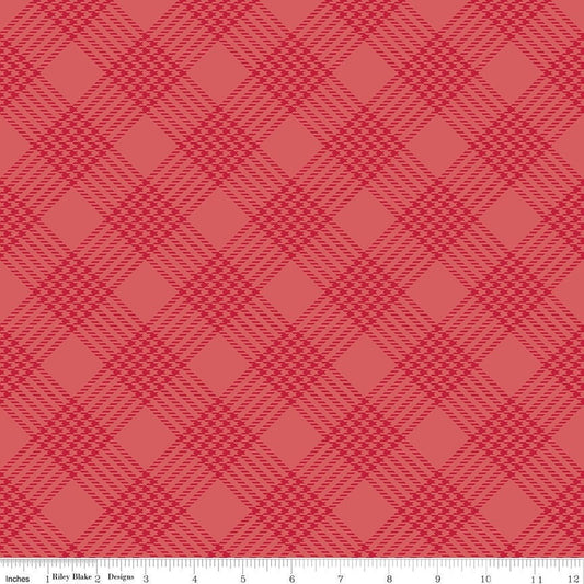 Merry Little Christmas Plaid Red by My Minds Eye for Riley Blake Designs - C14844-RED