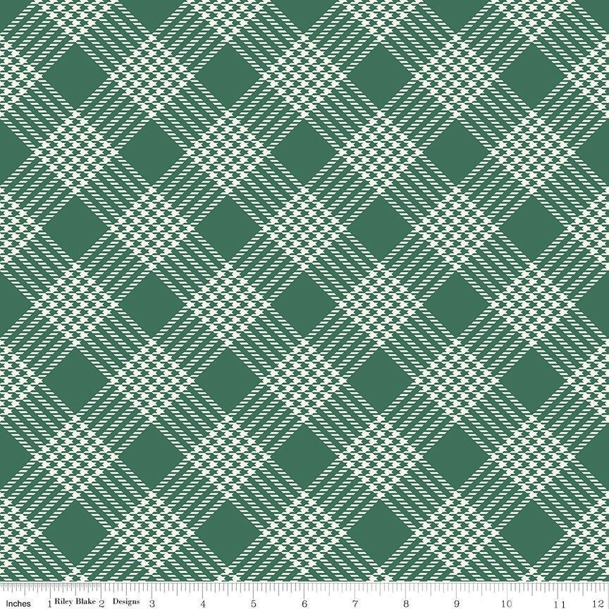 Merry Little Christmas Plaid Green by My Minds Eye for Riley Blake Designs - C14844-GREEN