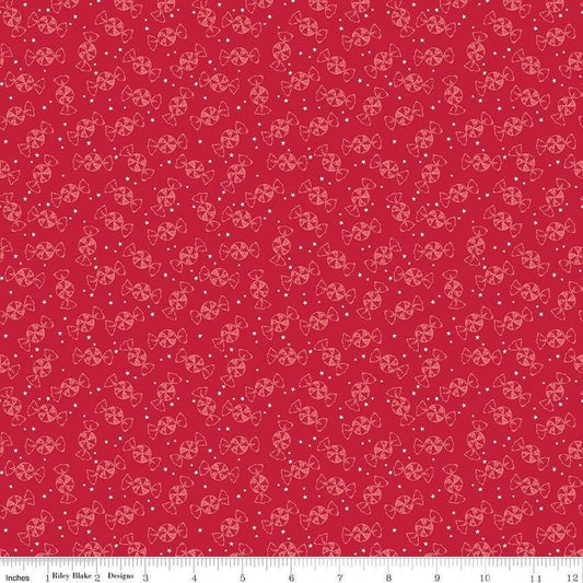 Merry Little Christmas Peppermint Red by My Mind's Eye for Riley Blake Designs - C14846-RED