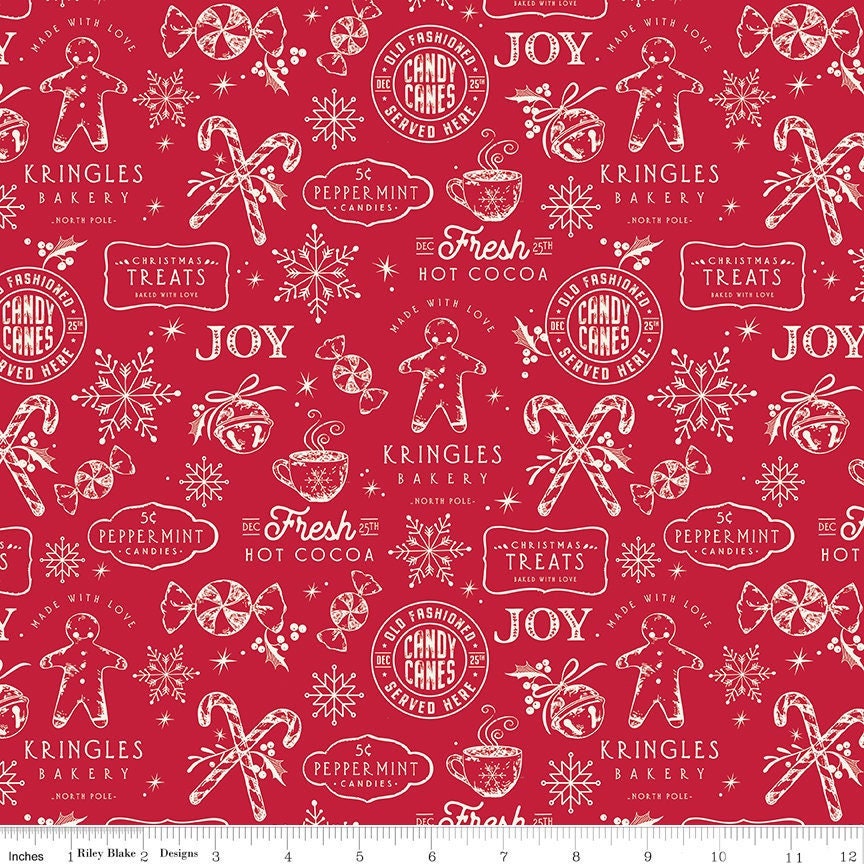 Merry Little Christmas Treats Red by My Mind's Eye for Riley Blake Designs -C14841-RED