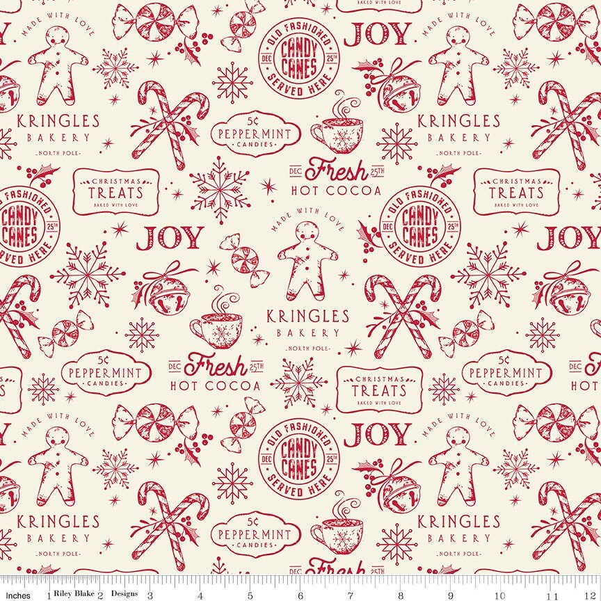 Merry Little Christmas Treats Cream by My Mind's Eye for Riley Blake Designs -C14841-CREAM