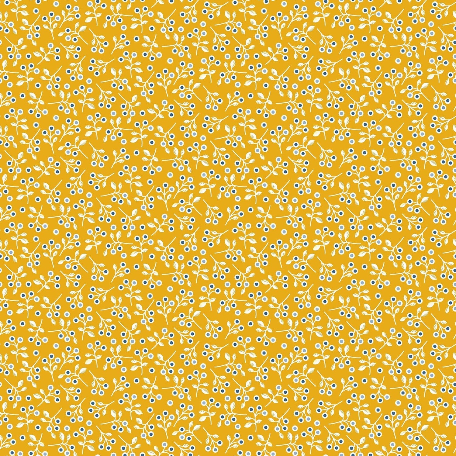 Early Autumn Blueberries Golden by Patrick Lose for Northcott Fabrics - 10443-58