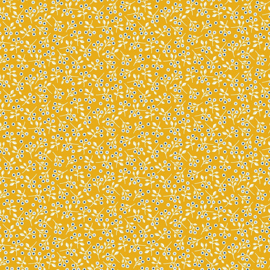 Early Autumn Blueberries Golden by Patrick Lose for Northcott Fabrics - 10443-58