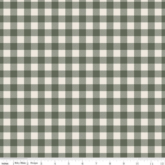 Pumpkin Spice Plaid Green by Simple Simon & Company for Riley Blake Designs - C14995-GREEN