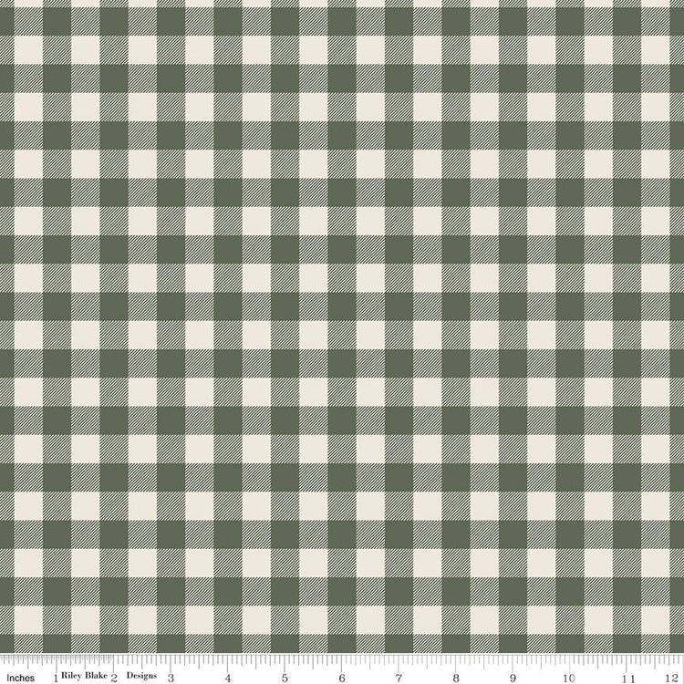 Pumpkin Spice Plaid Green by Simple Simon & Company for Riley Blake Designs - C14995-GREEN