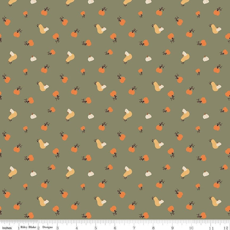 Pumpkin Spice Pumpkins Olive by Simple Simon & Company for Riley Blake Designs -C14993-OLIVE