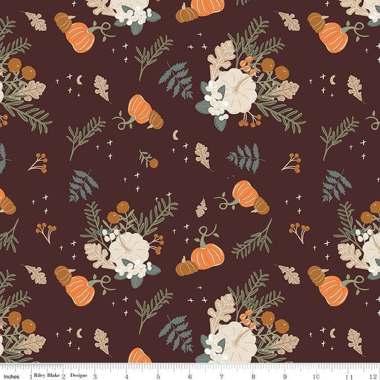 Pumpkin Spice Main Espresso by Simple Simon & Company for Riley Blake Designs -C14990-ESPRESSO