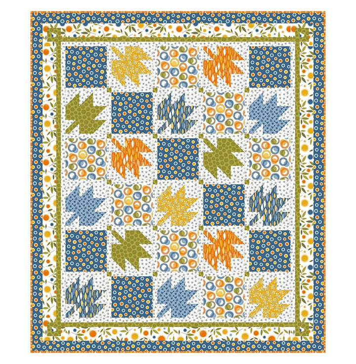 October Morning Quilt Kit with Early Autumn Fabric from Northcott Fabrics - quilt kit