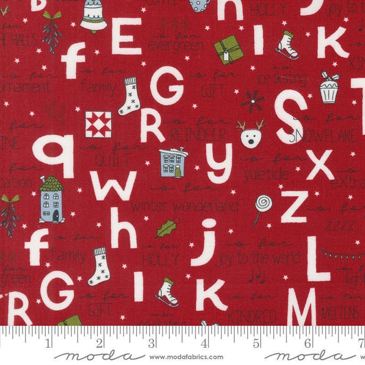 On Dasher A To Z Red by Sweetwater for Moda Fabrics - 55660 22