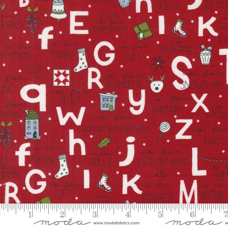 On Dasher A To Z Red by Sweetwater for Moda Fabrics - 55660 22