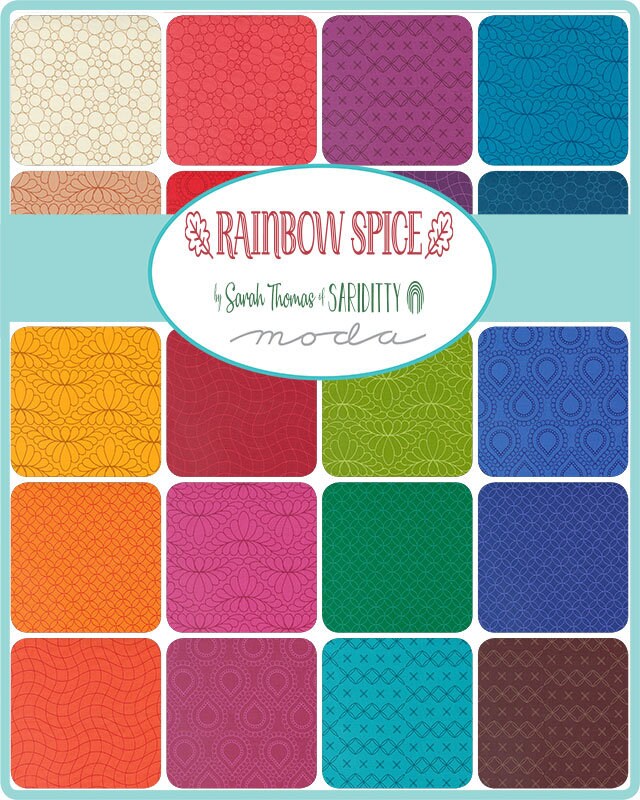 Rainbow Spice Charm Pack by Sariditty for Moda Fabrics - 45042PP