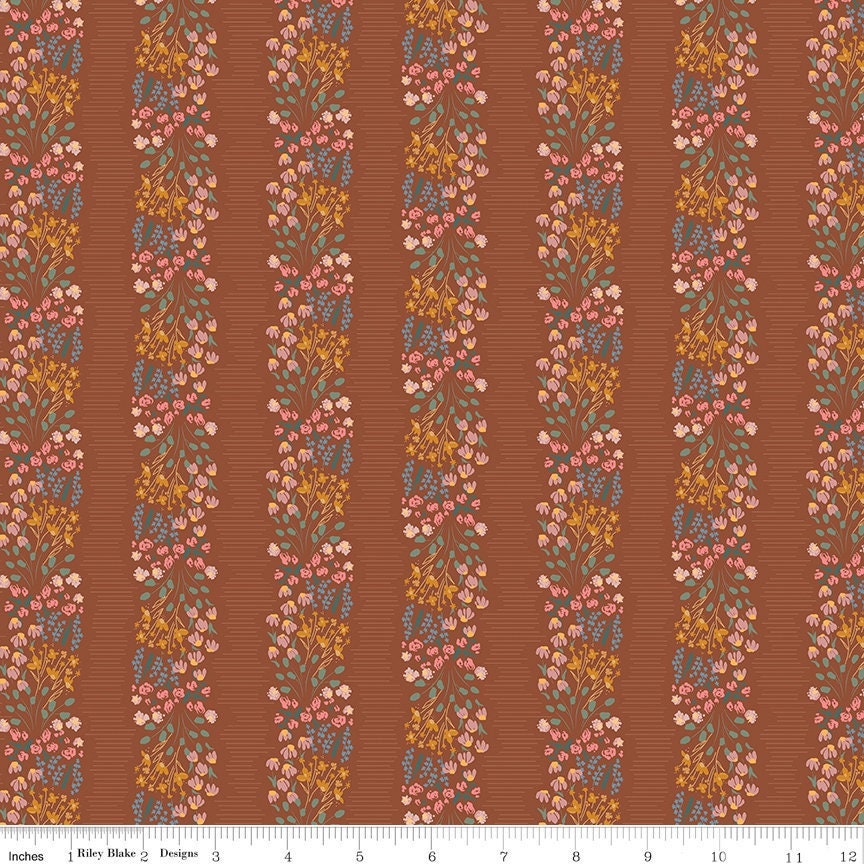 Feels Like Home Flower Beds Copper by Amber Johnson for Riley Blake Designs - C14712-COPPER