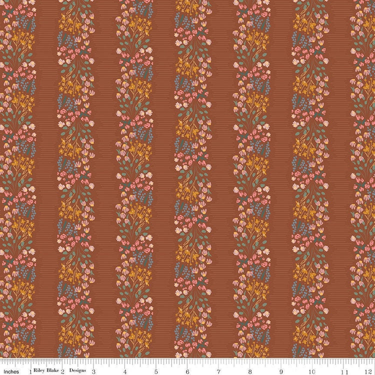 Feels Like Home Flower Beds Copper by Amber Johnson for Riley Blake Designs - C14712-COPPER